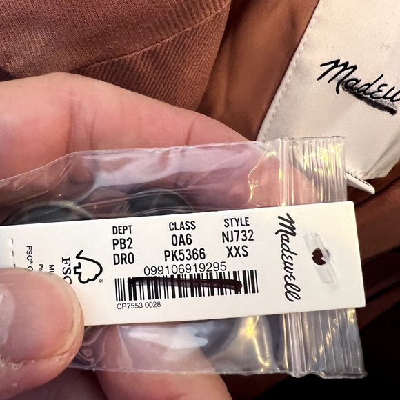 Madewell $178 The Larsen Blazer in Drapeweave Dried Rose Size XXS NJ732 - Picture 6 of 7